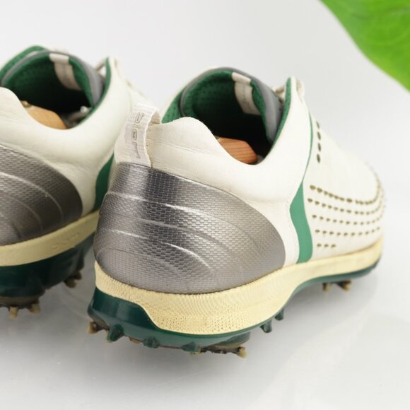 Ecco Mens Biom G2 Golf Shoes Size 43 9 Waterproof White Yak Sneakers Soft Spikes - Picture 6 of 13